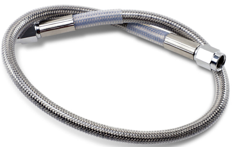 DRAG SPECIALTIES Universal Stainless Steel Brake Line - Clear Coated - 18"