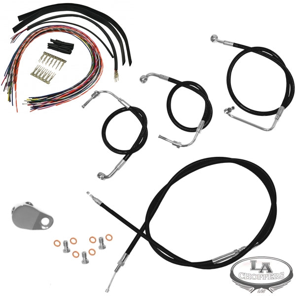 LA CHOPPERS - CABLE AND BRAKE LINE KIT FOR 12"-14" APE HANGERS
