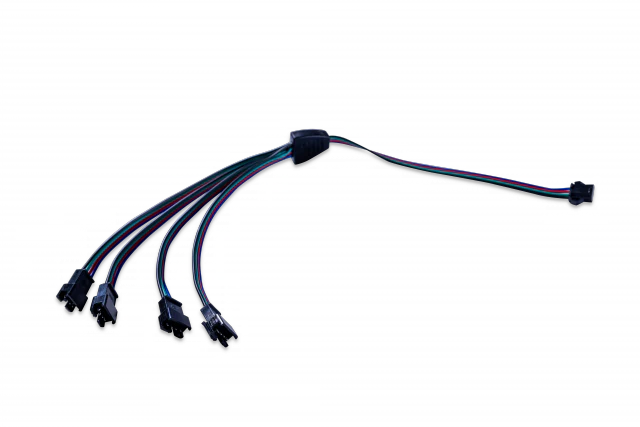 AQUATIC AV 8 Inch RGB Cable Y Adaptor with Four (4) JST Connectors