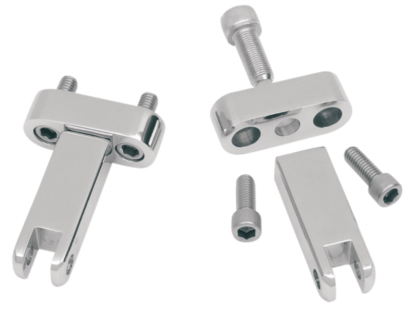 DRAG SPECIALTIES Billet Steel Passenger Peg Mount Kit - Chrome - FLH/FLT
