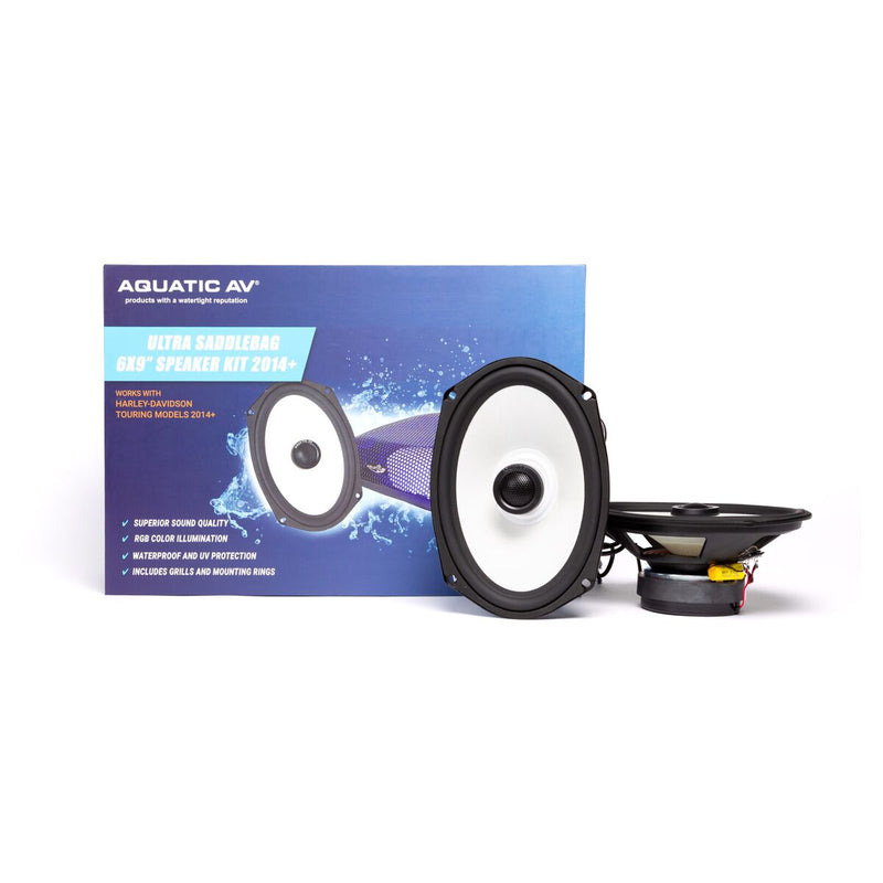 AQUATIC AV Batwing Ultra RGB Speaker & Amp Kit for Harley 14+