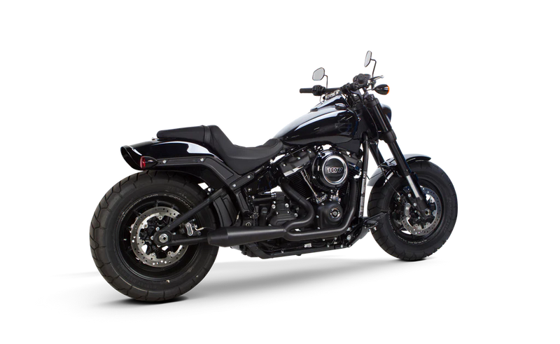 TBR Comp-S Gen II Exhaust System - Ceramic Black with Black Megaphone End Cap - Softail '18-'24