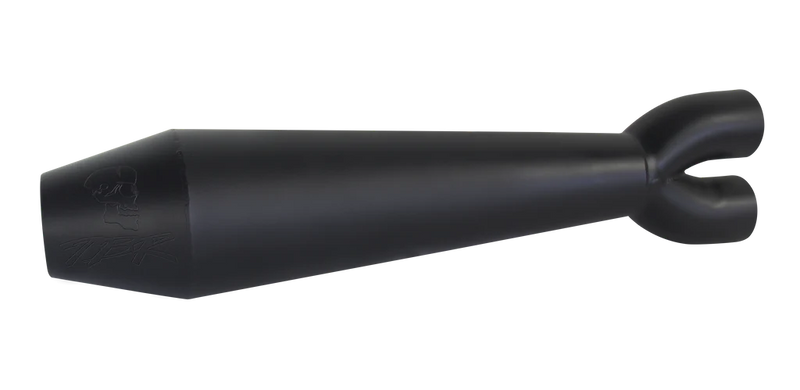 TBR Comp-S Gen II Exhaust System - Ceramic Black with Black Megaphone End Cap - Softail '18-'24