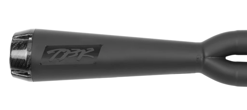 TBR Comp-S 2-into-1 Exhaust System - Black with Carbon Fiber End Cap - Softail '00-'17
