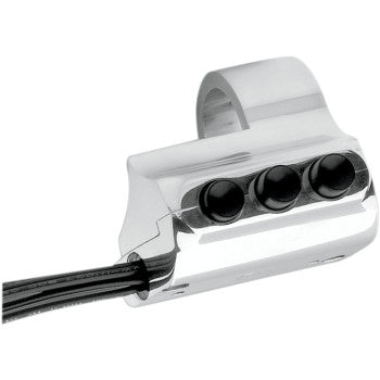 PERFORMANCE MACHINE (PM) Contour Billet Handlebar Switch - Right Side - Three Button - Chrome