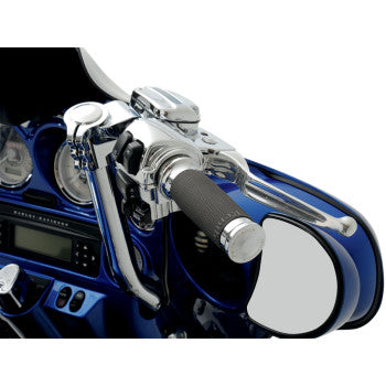 PERFORMANCE MACHINE (PM) Contour Renthal Wrapped Grips - Chrome