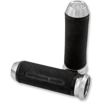 PERFORMANCE MACHINE (PM) Elite Custom Grips - TBW - Chrome