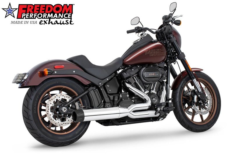FREEDOM EXHAUST - SOFTAIL "SLIM-TIRE" 4" UNION 2-INTO-1 RIGHT-SIDE ONLY 2018-PRESENT