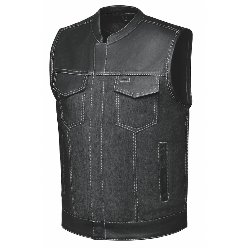  Featuring four exterior pockets, two inside concealed carry pockets, a zip snap main closure, antique brass hardware, and a one-panel back, this vest provides both practicality and unique aesthetic appeal.