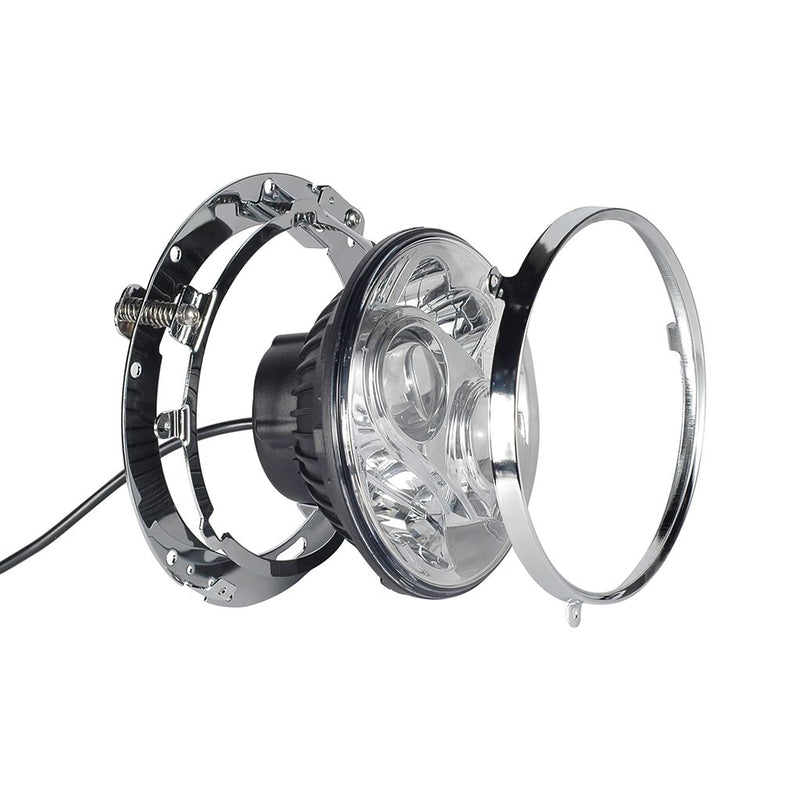 Advanblack 7" Mounting Bracket Ring Replace Harley P/N 68124-04B