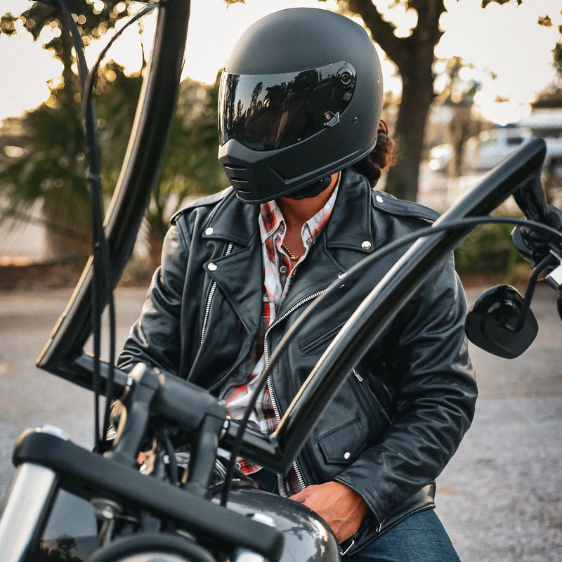 Ozzy - Mens Motorcycle Biker Leather Jacket