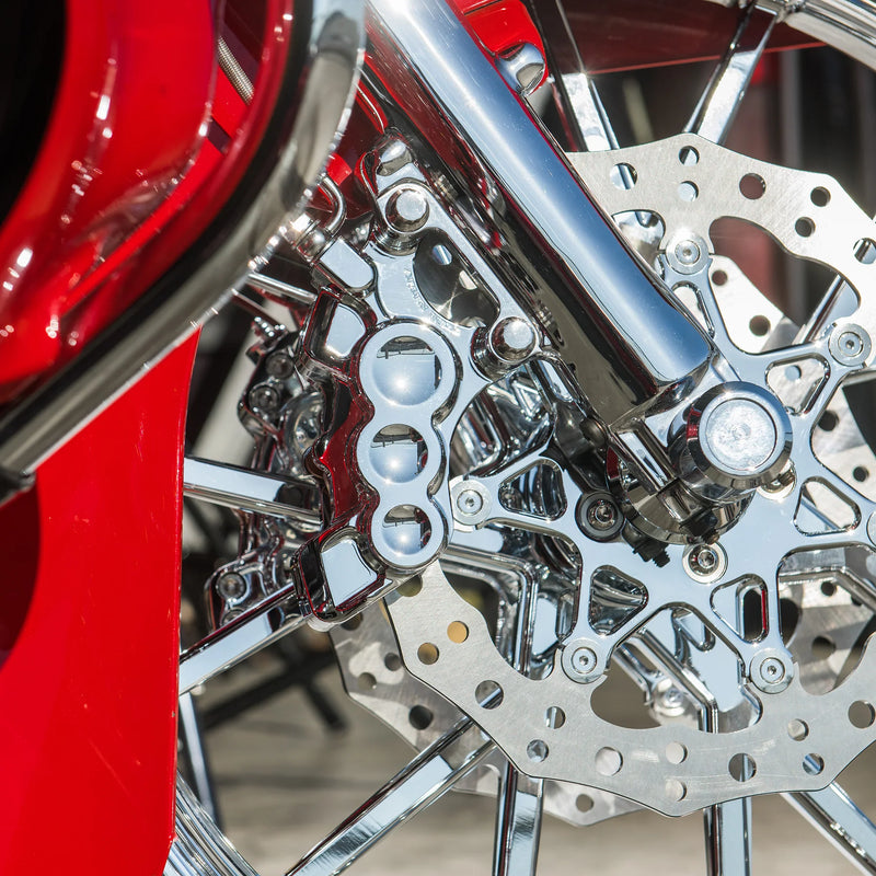 ARLEN NESS Ness Tech Right Front Six-Piston Differential Bore Caliper - Chrome - 11.8"