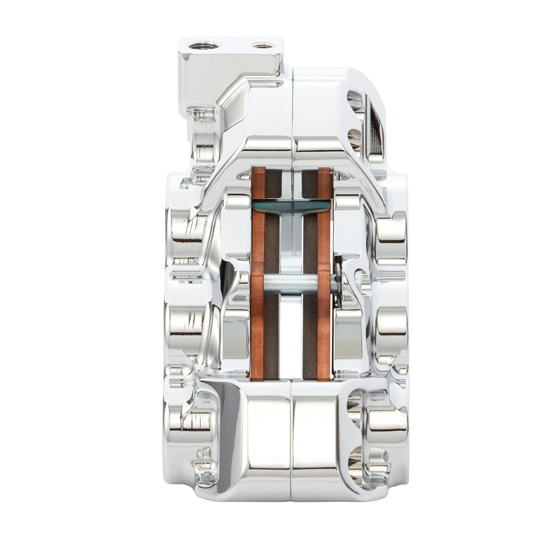 ARLEN NESS Ness Tech Right Front Six-Piston Differential Bore Caliper - Chrome - 11.8"