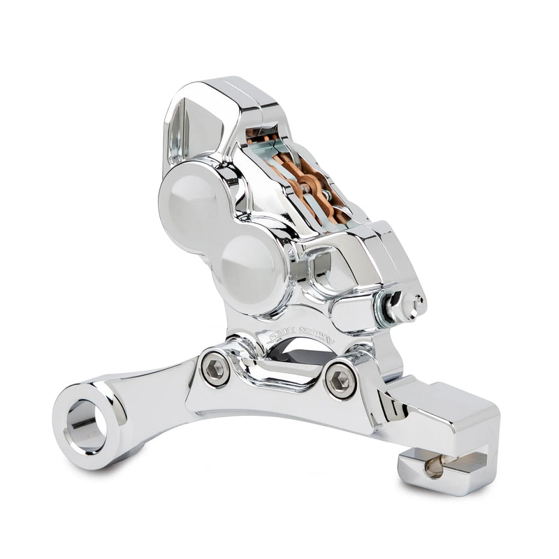 ARLEN NESS Ness Tech Rear Four-Piston Caliper - Chrome - 11.8"