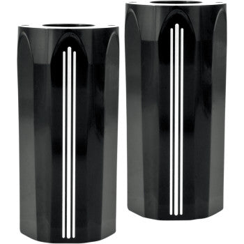 PERFORMANCE MACHINE (PM) Fork Slider Covers - Contrast Cut - Tech - '84-'17 SOFTAIL/TOURING
