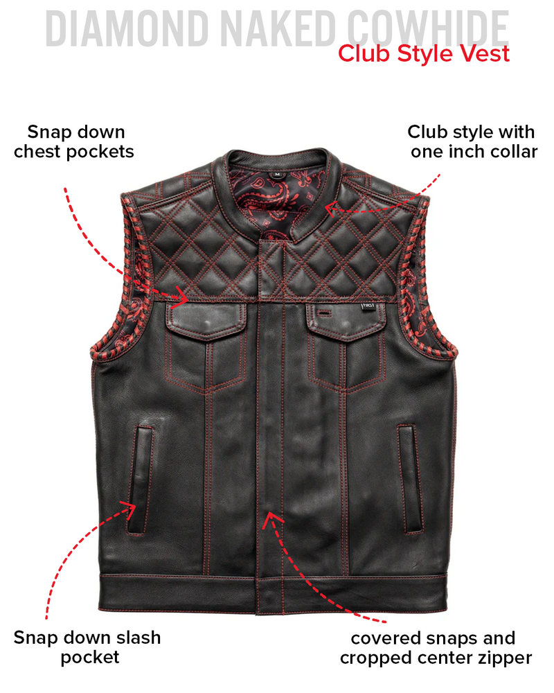 Sinister - Men's Motorcycle Leather Vest