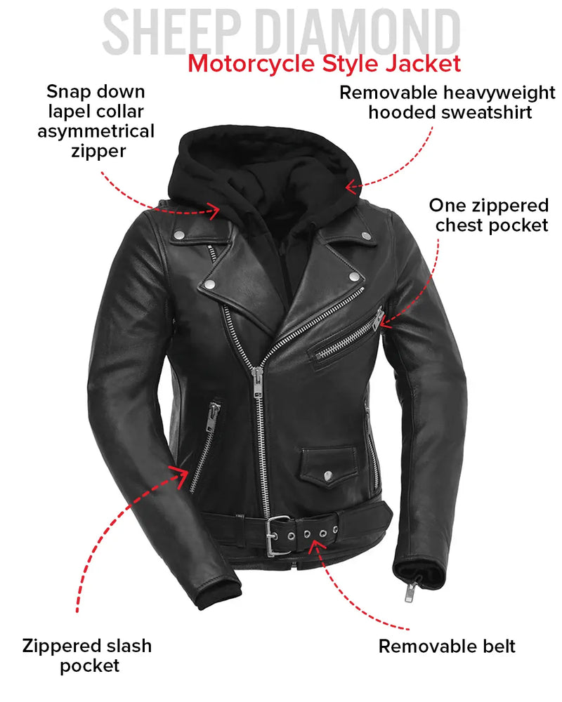Ryman - Women's Motorcycle Leather Jacket
