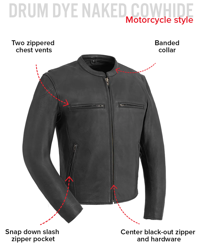 Indy Men's Motorcycle Leather Jacket