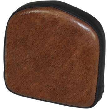 SADDLEMEN Gravestone Sissy Bar Pad - 6-1/2" x 6-1/2" - Lariat - Black / Brown