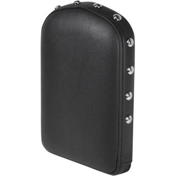 SADDLEMEN Gravestone Sissy Bar Pad - 6-1/2" x 11" - Studded - Renegade - Black