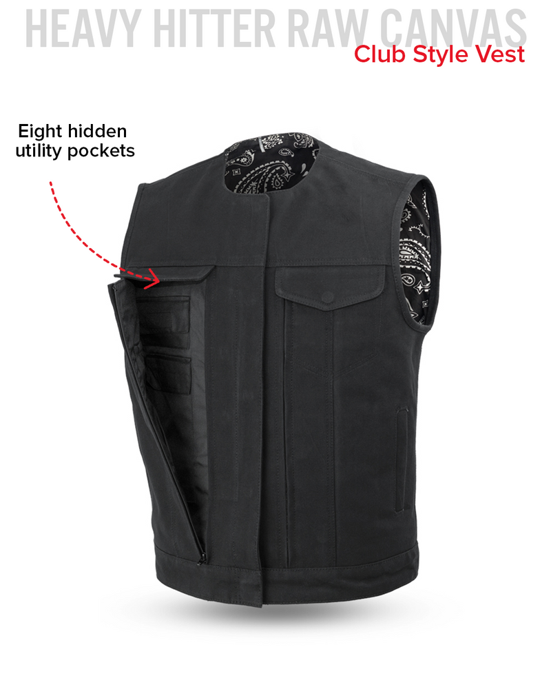 Fairfax V2 Men's Motorcycle Canvas Vest