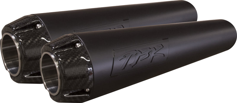 TBR Comp S Slip On Black W/Cf End Cap - '18-'23 SOFTAIL