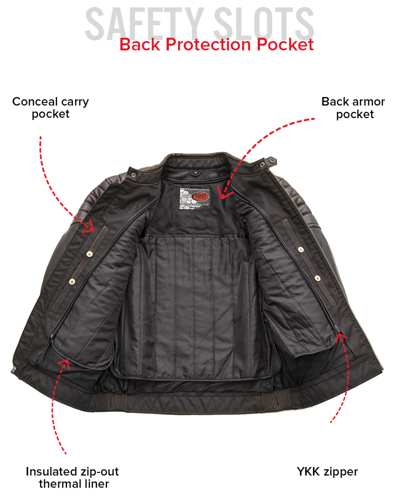 Crusader Men's Motorcycle Leather Jacket