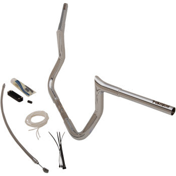 FAT BAGGERS INC. 1-1/4" EZ Install Pointed Top Handlebar Kit - 10" - Chrome