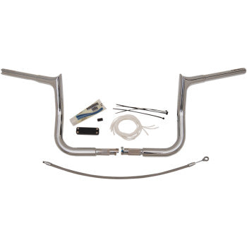 FAT BAGGERS INC. 1-1/4" EZ Install Pointed Top Handlebar Kit - 10" - Chrome