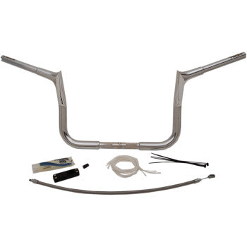 FAT BAGGERS INC. 1-1/4" EZ Install Pointed Top Handlebar Kit - 10" - Chrome