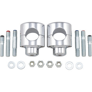 DRAG SPECIALTIES Big Buffalo Handlebar Risers - 1-1/2" - Chrome
