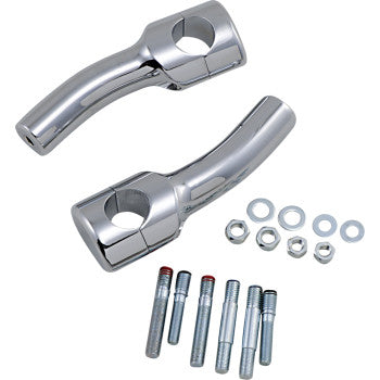 DRAG SPECIALTIES Big Buffalo Handlebar Risers - Pullback - 5-1/2" - Chrome