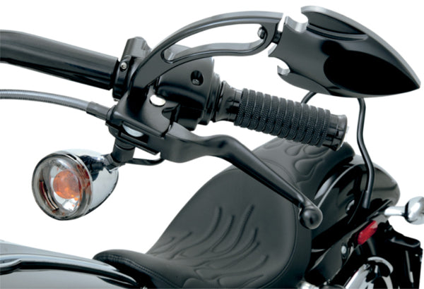 DRAG SPECIALTIES Late-Style Wide Blade Brake / Clutch Lever Set - Matte Black