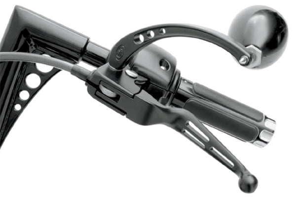 DRAG SPECIALTIES Slotted Wide Blade Brake / Clutch Lever Set - Matte Black