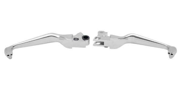 DRAG SPECIALTIES Skull Wide Blade Brake / Clutch Lever Set - Chrome