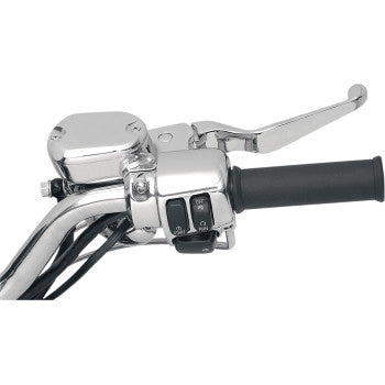 DRAG SPECIALTIES Handlebar Control Kit - 1/2" Master Cylinder - Chrome - XL '04-'13