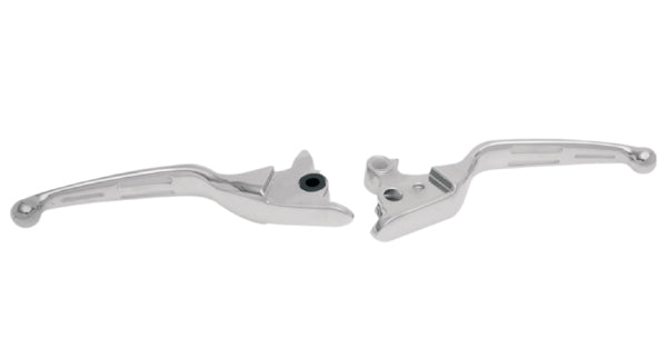 DRAG SPECIALTIES Slotted Wide Blade Brake / Clutch Lever Set - Chrome