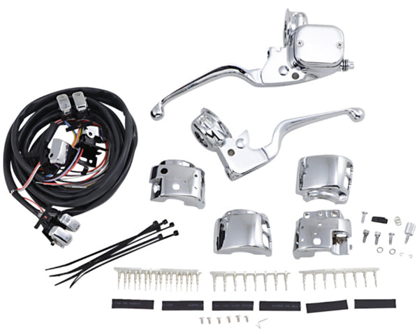 DRAG SPECIALTIES Replacement Handlebar Controls Assembly with Switches - Chrome - 9/16"