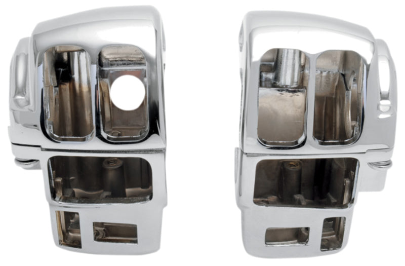 DRAG SPECIALTIES Replacement Handlebar Switch Housing Set with Radio/Cruise Control - Chrome