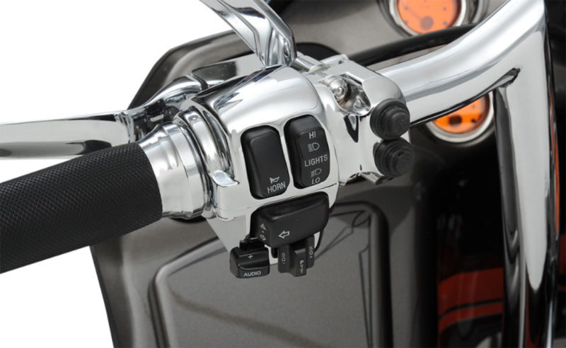 DRAG SPECIALTIES Replacement Handlebar Switch Housing Set with Radio/Cruise Control - Chrome