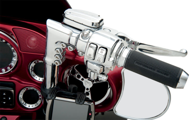 DRAG SPECIALTIES Replacement Handlebar Switch Housing Set with Radio/Cruise Control - Chrome