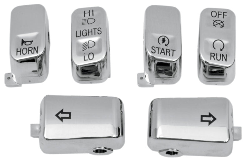 DRAG SPECIALTIES Replacement Handlebar Switch Caps Standard - Chrome