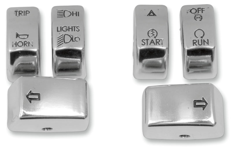 DRAG SPECIALTIES Replacement Standard Switch Caps - Chrome