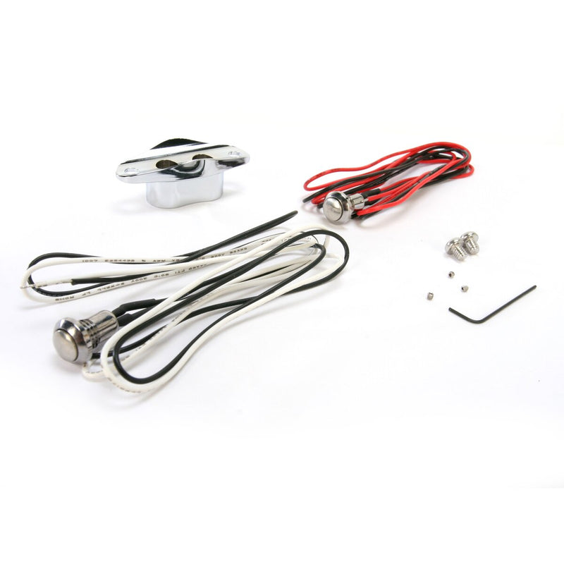 DRAG SPECIALTIES Duet Handlebar Switch Kit - Dual Button - Chrome