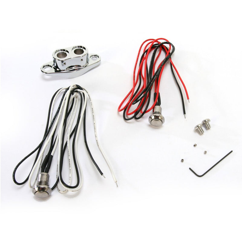 DRAG SPECIALTIES Duet Handlebar Switch Kit - Dual Button - Chrome