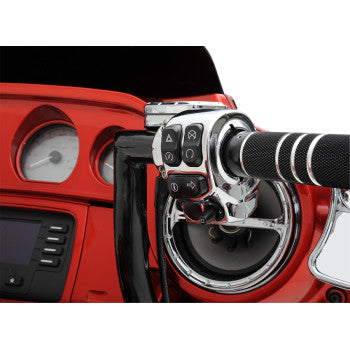 DRAG SPECIALTIES Handlebar Switch Housing Kit - Chrome - Touring '14-'25
