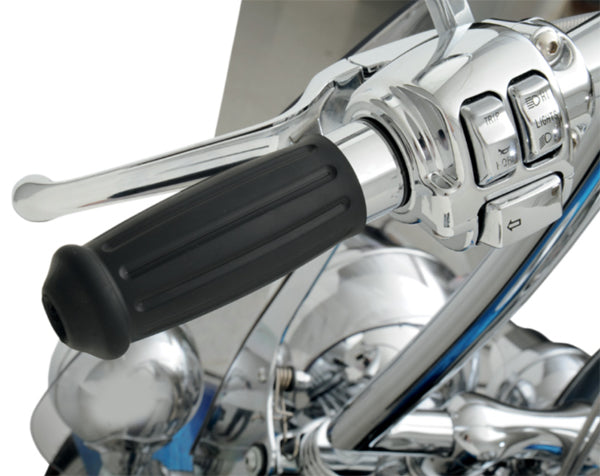 DRAG SPECIALTIES Vintage Retro Style Grips - Vintage - Cable  - Rubber/Chrome