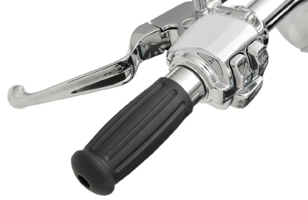 DRAG SPECIALTIES Vintage Retro Style Grips - Vintage - TBW  - Rubber/Chrome