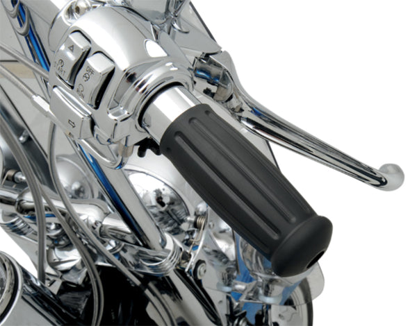 DRAG SPECIALTIES Vintage Retro Style Grips - Vintage - TBW  - Rubber/Chrome