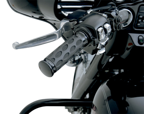 DRAG SPECIALTIES Hotop Style Rubber Grips - TBW - Black/Rubber